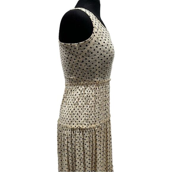 MEADOW Rue Anthropologie Marginy Dotted Lace Tiered Maxi Dress Sz S - Picture 7 of 15